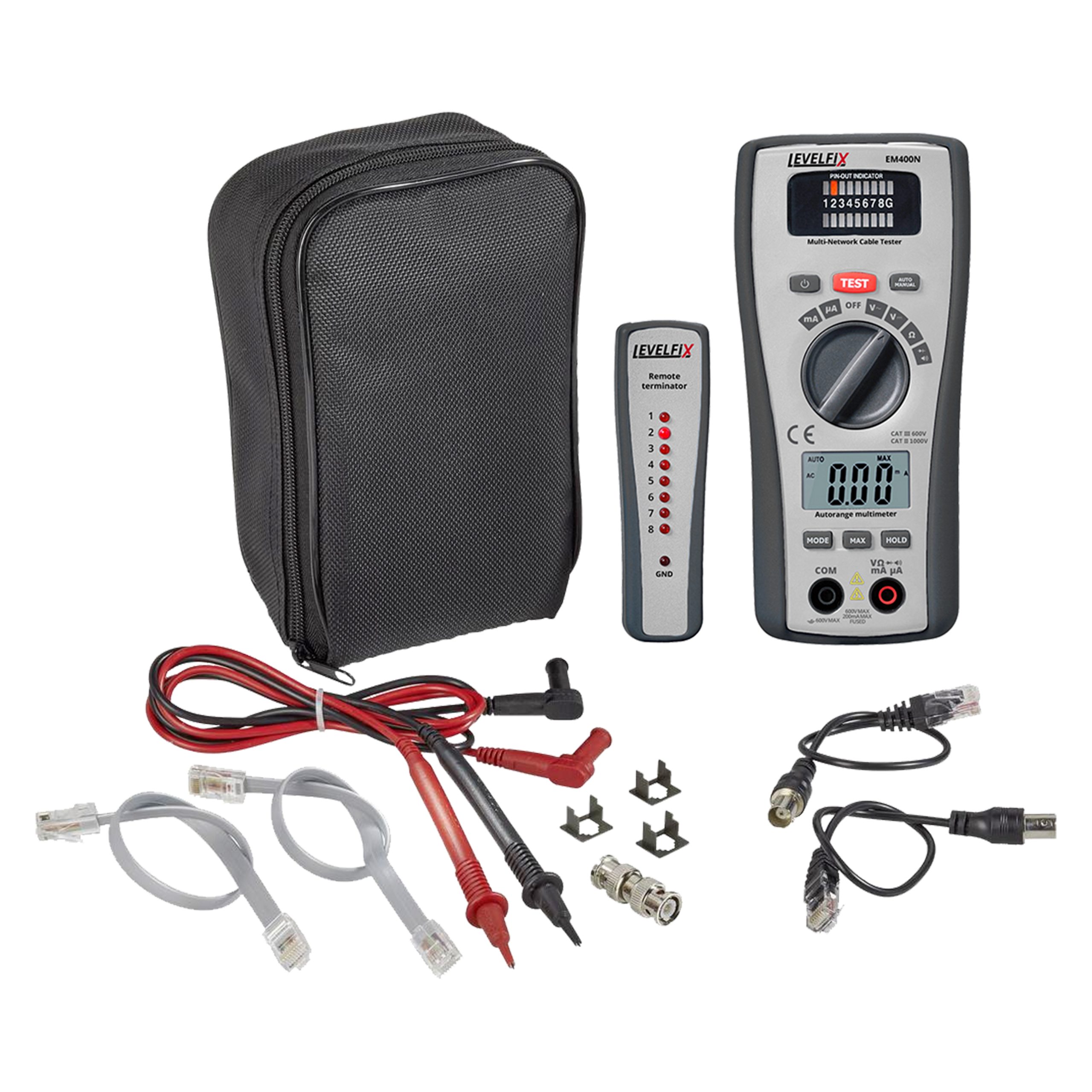 METOFIX EM400N LAN-TESTER EN MULTIMETER - Afbeelding 2