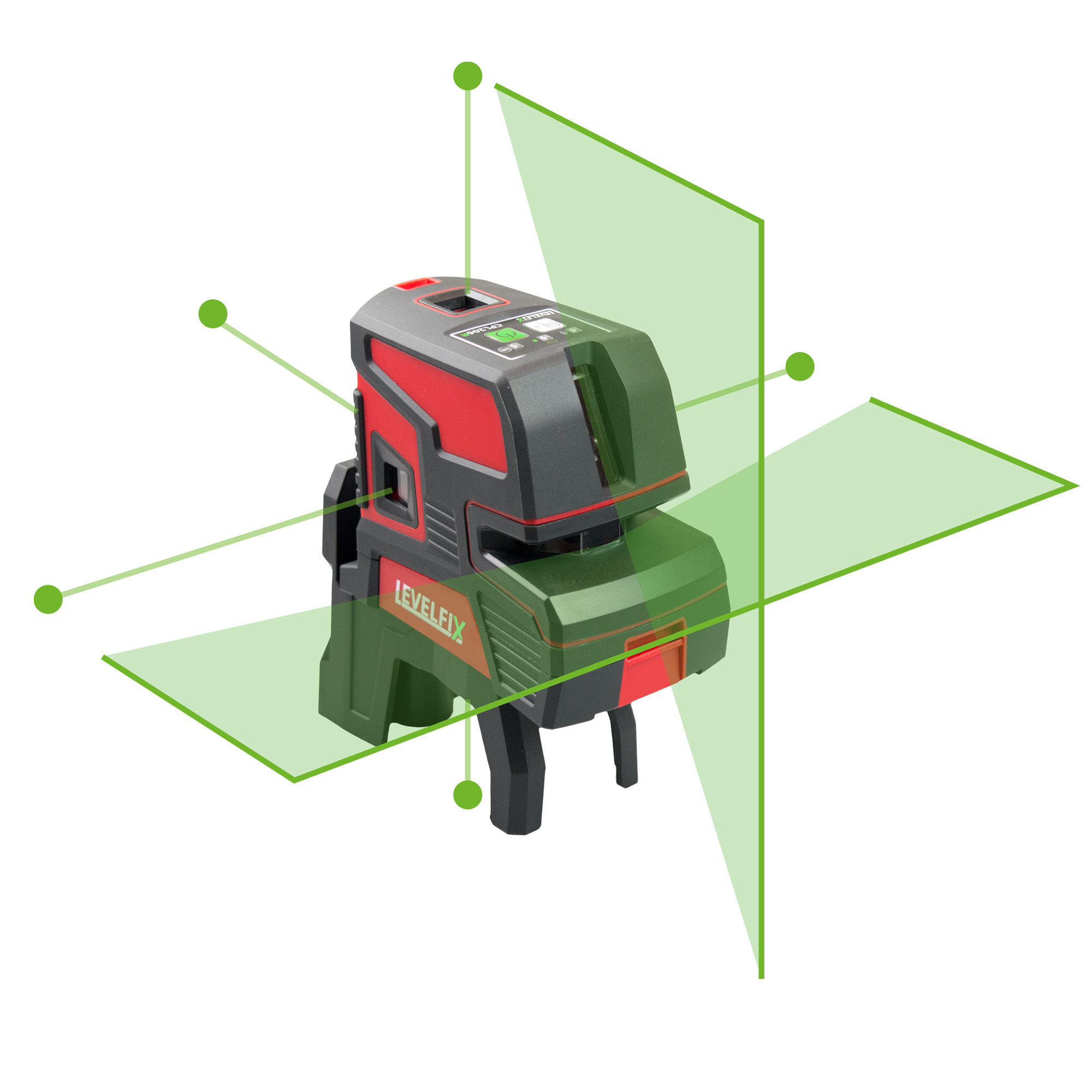 LEVELFIX CPL206G GROENE KRUIS & PUNT LIJNLASER, - Afbeelding 9